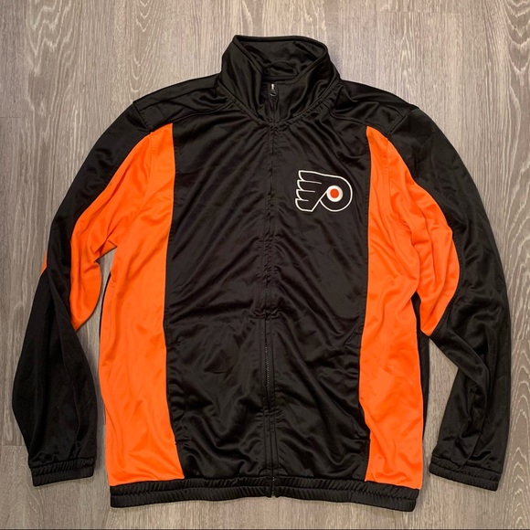 NHL Other - Philadelphia Flyers Hockey NHL Full Zip Track Jacket Men’s Size Large